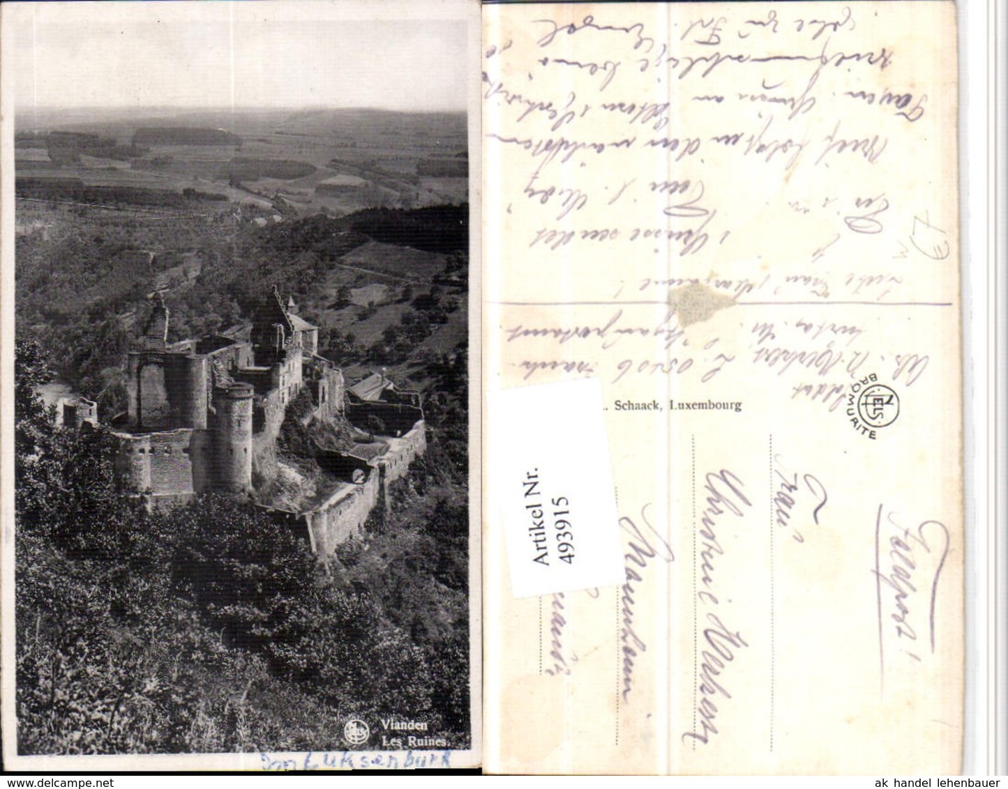 493915,Luxembourg Vianden Les Ruines Burg Ruine - Sonstige & Ohne Zuordnung