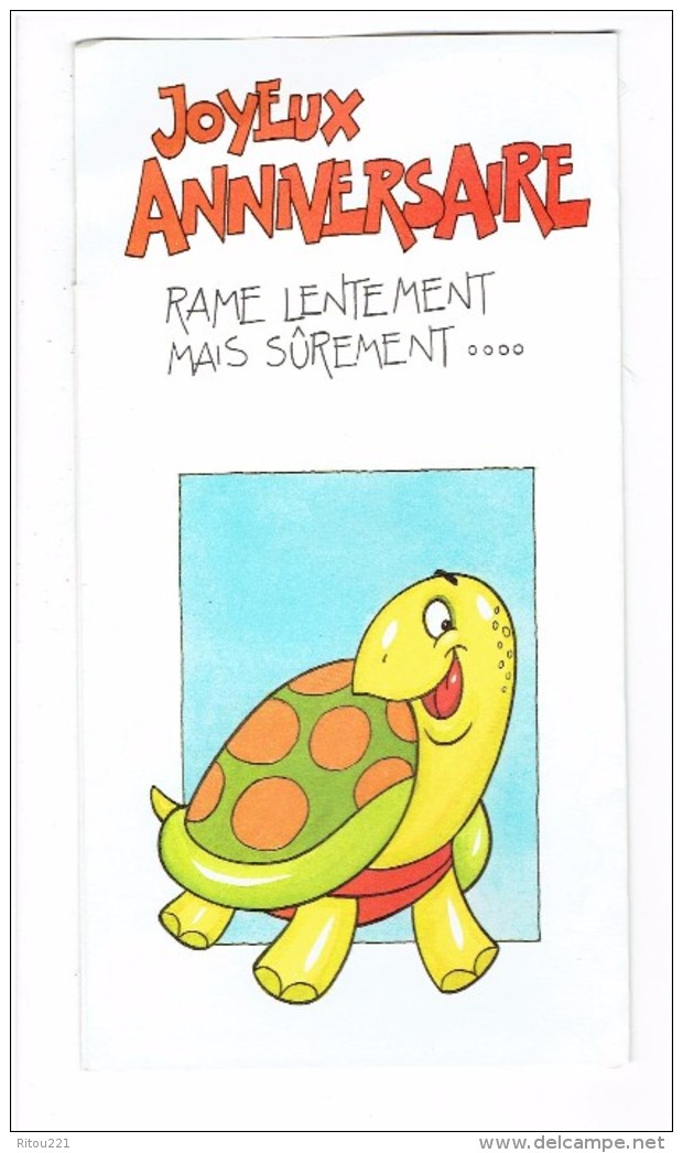 Double Carte Illustrateur à Système Joyeux Anniversaire Tortue Turtle - Obpacher Verlag - Schildpadden