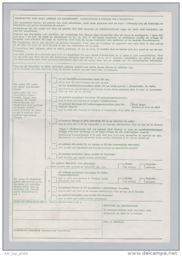 Schweden 1983-08-16 VÄRÖBACKA Paketkarte Nach Olympia WA USA - Lettres & Documents