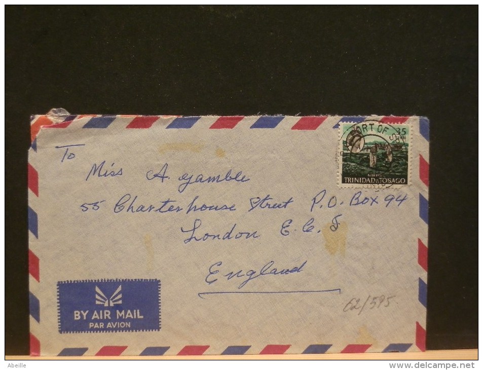 62/595  LETTRE TRINIDAD & TOBAGO - Trinité & Tobago (...-1961)