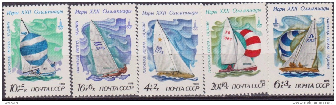 RUSSIA SPORT VELA 5 V. MNH - Sailing