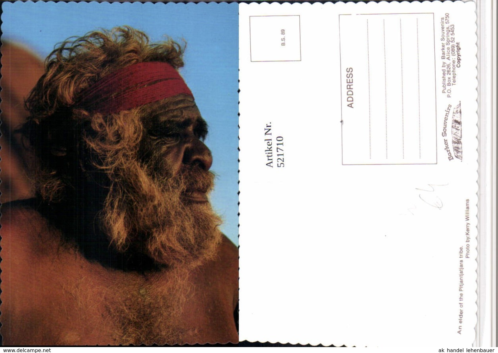 521710,Australia An Elder Of The Pitjantjatjara Tribe Volkstyp Type - Oceanië