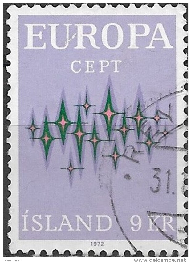 ICELAND 1972 Europa - 9k Communications  FU - Used Stamps