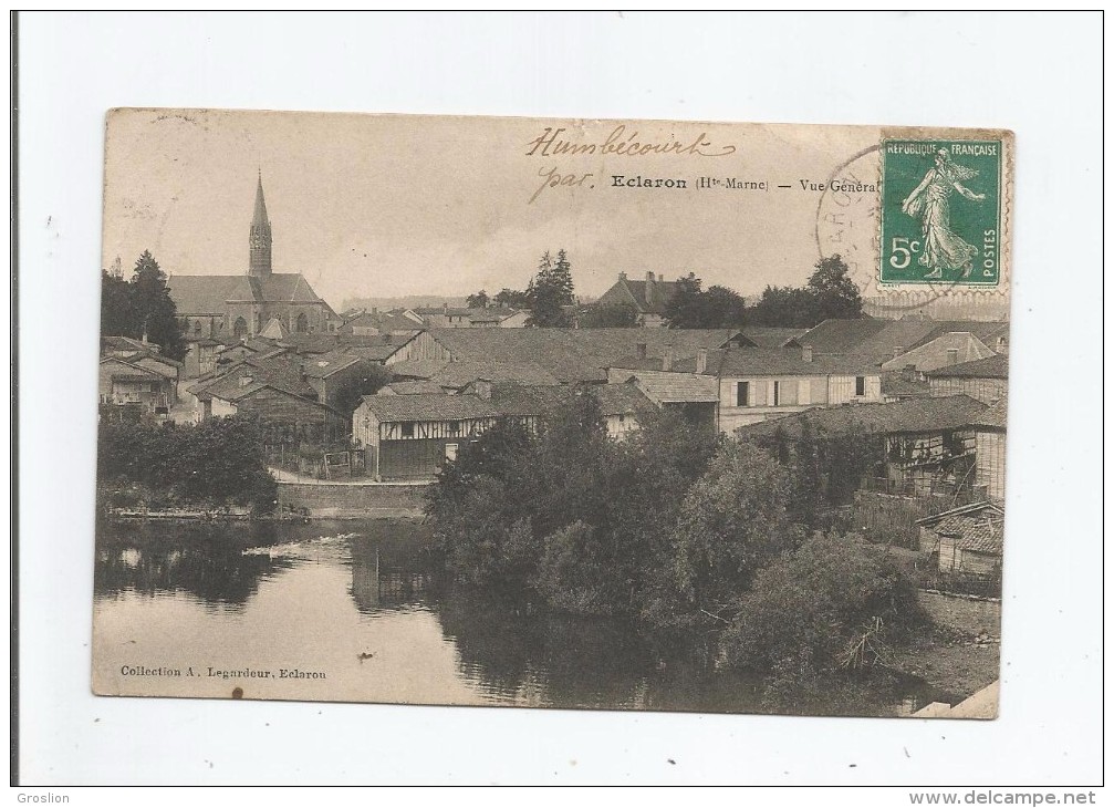 ECLARON (HTE MARNE) VUE GENERALE (EGLISE ET VUE PANORAMIQUE) 1909 - Eclaron Braucourt Sainte Liviere