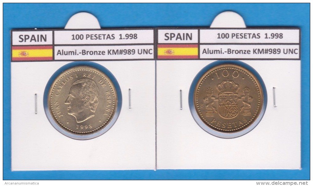 SPAIN / JUAN CARLOS I 100 PESETAS 1.998 SC/UNC     T-DL-2189 - 100 Pesetas