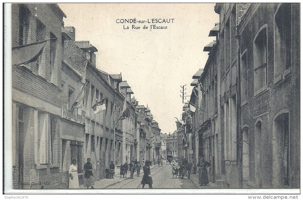 NORD - 59 - CONDE SUR ESCAUT - La Rue De L'Escaut - Conde Sur Escaut