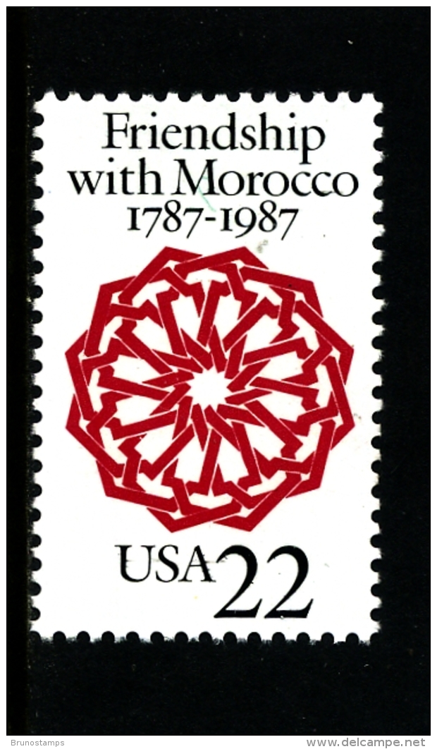 UNITED STATES/USA - 1987  FRIENSHIP WITH MOROCCO  MINT NH - Nuovi