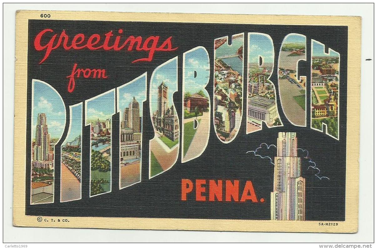 GREETINGS FROM PITTSBURGH VIAGGIATA  FP - Pittsburgh