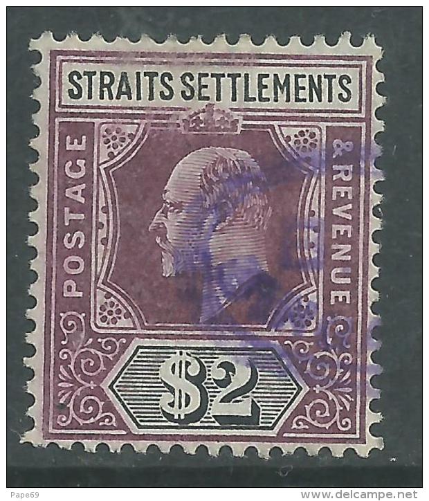Malacca N° 106 O  Edouard VIII : 2 D. Violet-brun  Et Noir Oblitération Moyenne Sinon TB - Malacca