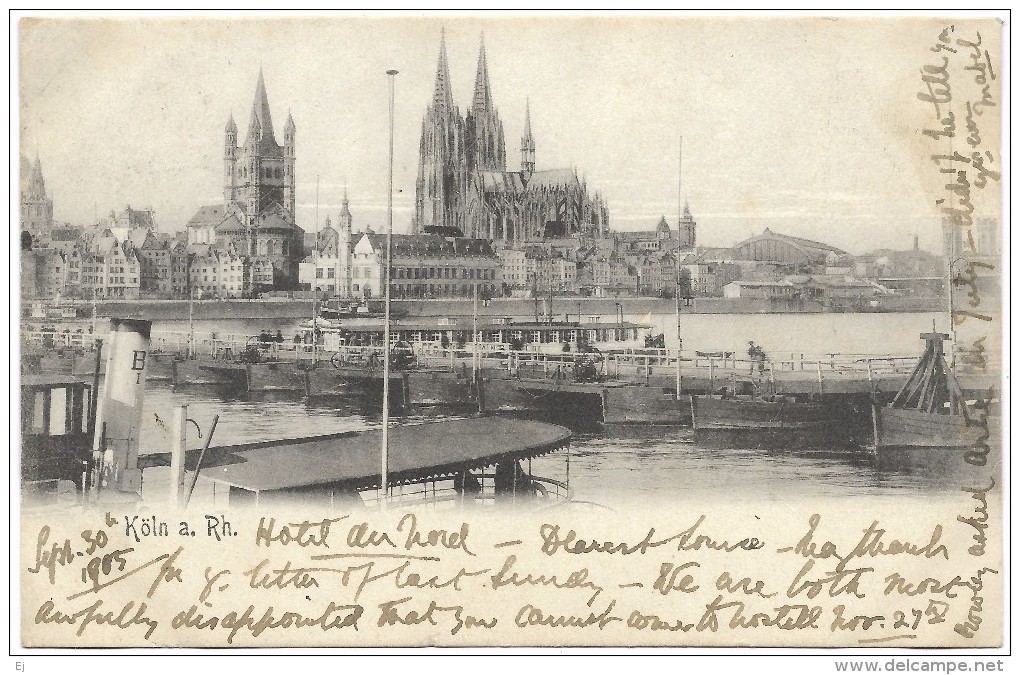 Koln A Rh - Edouard Holzermann - Postmark 1905 - Koeln