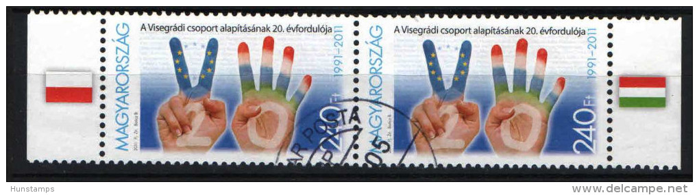 Hungary 2011. Visegrad Group Nice Stamp In Pairs, Used ! - Gebruikt