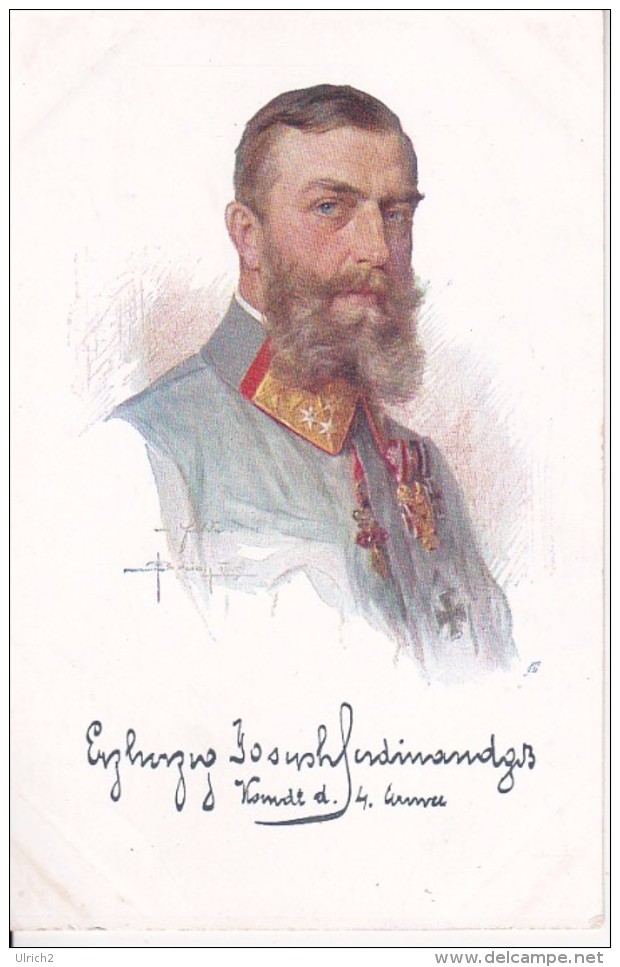 AK Erzherzog Joseph Ferdinand - Komdt. D. 4. Armee - K.u.k. Armee - Kriegsfürsorgeamt - Ca. 1915 (24171) - Personen