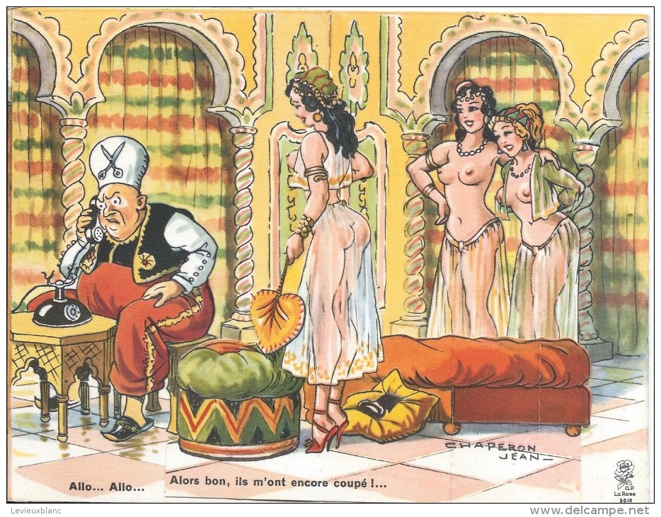 Carte Articulée / Le Harem / Sultan Et Odalisques/Jean Chaperon/Editions Picard/Années 60     CPH22 - Humour