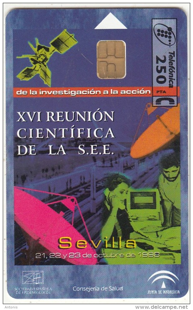 SPAIN - Satellite & Satellite Dish, XVI Reunion Cientifica De La S.E.E./Sevilla, Tirage 6000, 10/98, Used - Raumfahrt