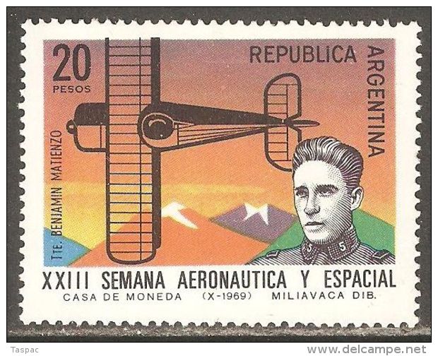 Argentina 1969 Mi# 1045 ** MNH - 23rd Aeronautics And Space Week / Airplane - Nuevos