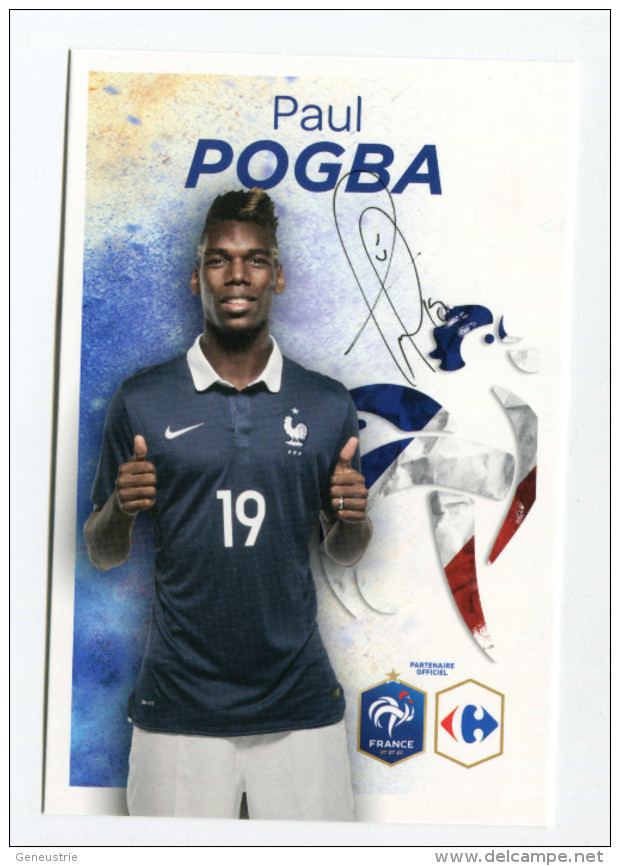 Série De 10 Cartes Joueurs De L´&#279;quipe De France De Football Avec Autographes (imprimés ) French Soccer Cards - Autografi