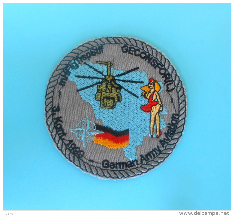 GERMANY ARMY - SFOR - United Nations Peacekeeping Mission In Bosnia Deutschland Armee Bundeswehr AVIATION - HELICOPTERE - Stoffabzeichen