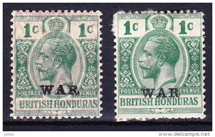 HONDURAS BRITANIQUE 1916 YT N° 86 Et 87 * - Honduras Británica (...-1970)