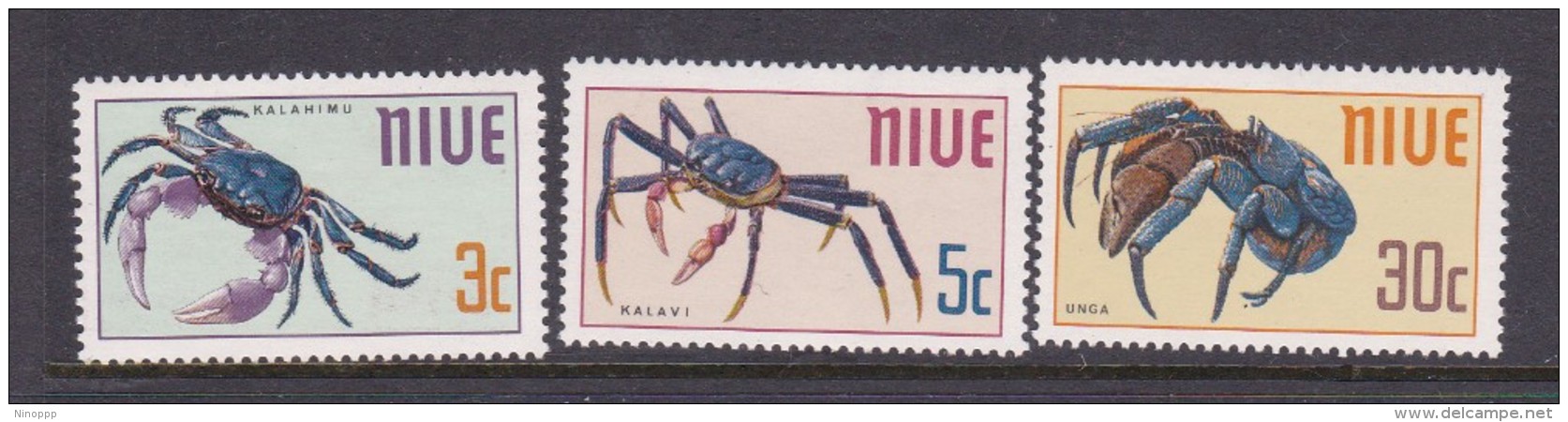 Niue SG 151-53 1970 Edible Crabs MNH - Niue