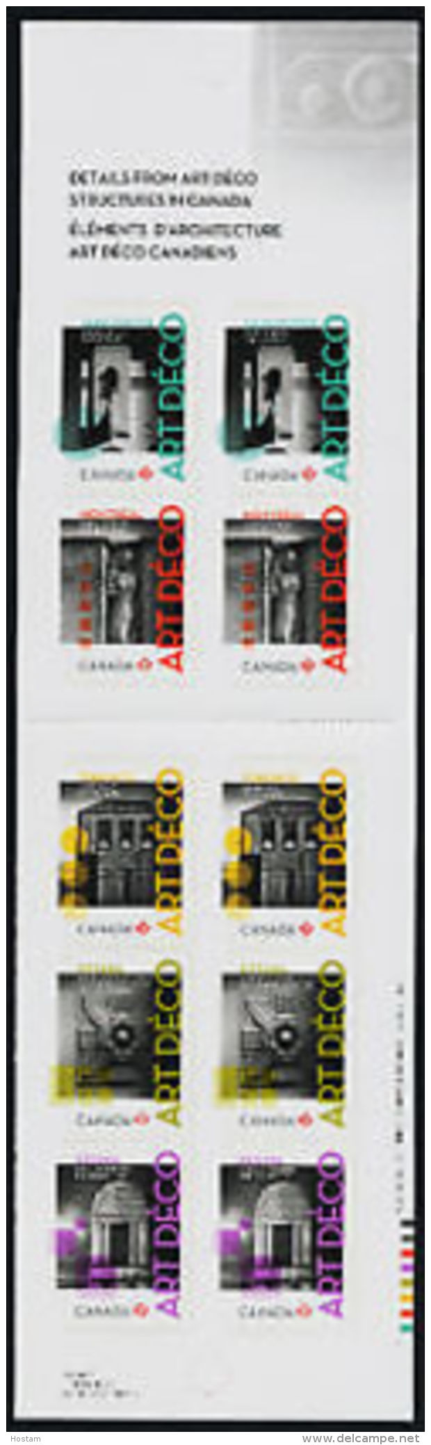 CANADA 2011, # 457, PANE # 2476a,   ARCHITECTURE: ART DECO - Carnets Complets