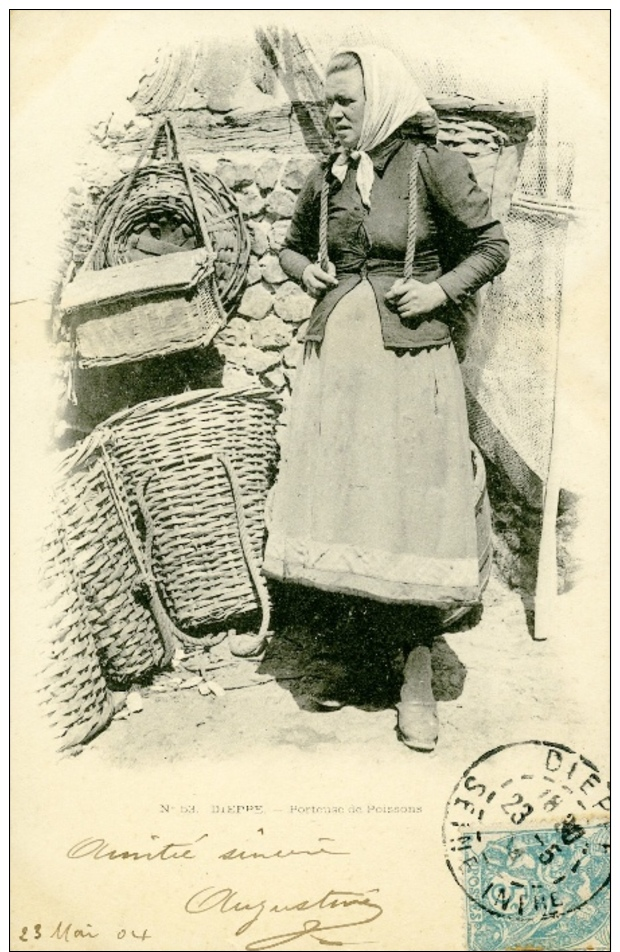 76-DIEPPE-Porteuse De Poisson-1904 - Dieppe