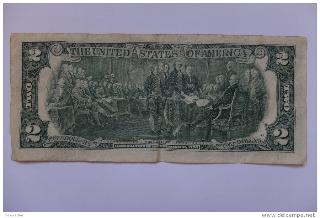 BILLET U.S.A. - P.461 - 1976 - 2 DOLLARS - BICENTENAIRE INDEPENDANCE - JEFFERSON - Federal Reserve Notes (1928-...)