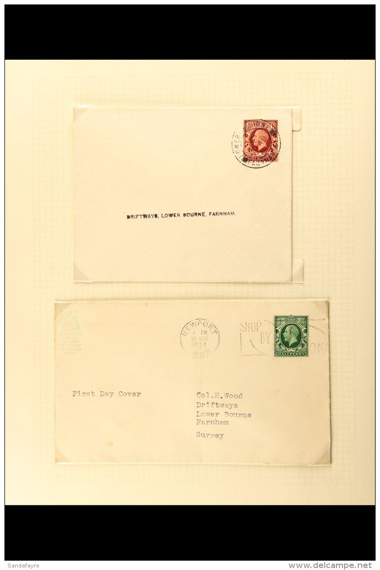 1934-1936 Collection Of Plain FDC's, All To The Same Address, Comprising 1934 (photogravure) &frac12;d &amp;... - FDC