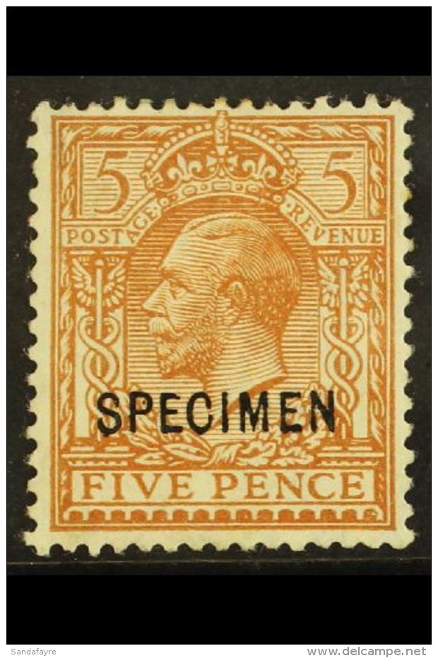 1913 5d Brown SG 381, Bearing A Type 26 "SPECIMEN" Overprint, Mint With Small Corner Thin For More Images, Please... - Zonder Classificatie