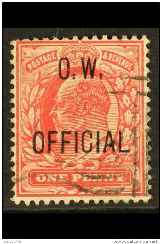OFFICIALS 1902 1d Scarlet "O.W. OFFICIAL", SG O37, Good Used. For More Images, Please Visit... - Non Classificati