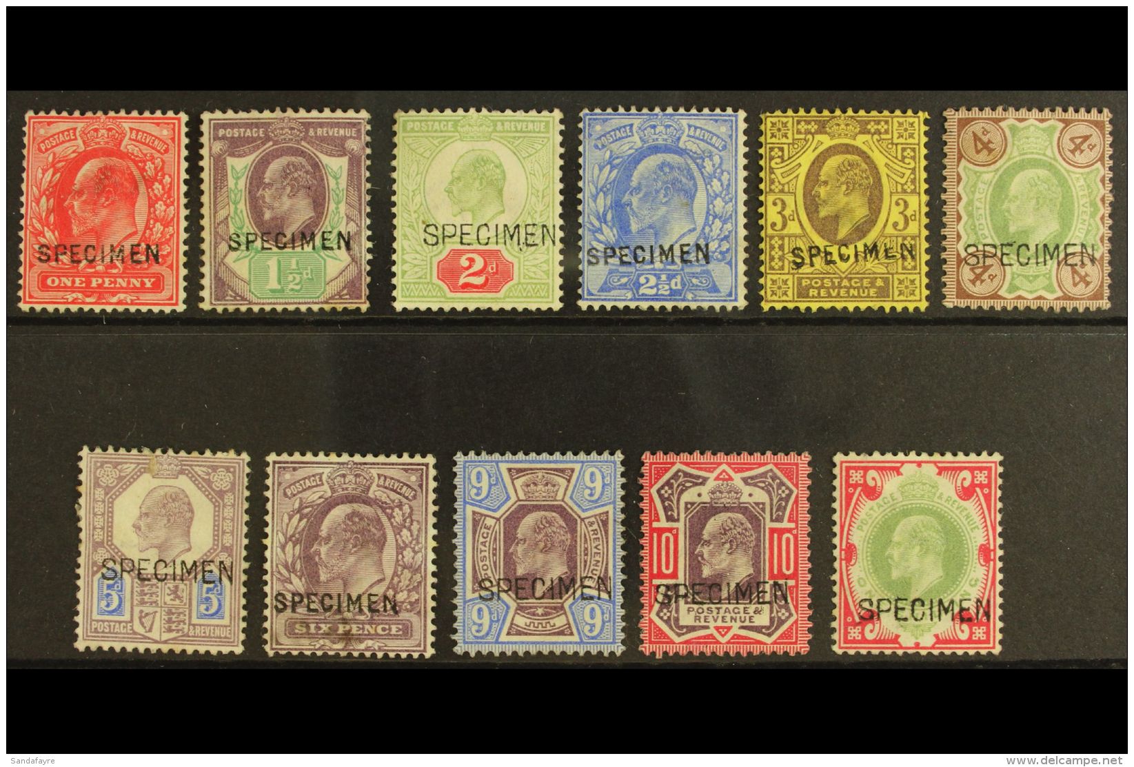 1902-10 De La Rue Printings Most Values Between 1d And 1s All With "SPECIMEN" Overprints (between SG Spec... - Zonder Classificatie