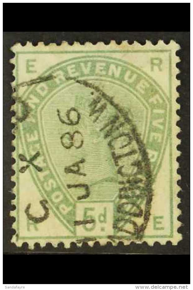 1883-84 5d Dull Green, SG 193, Fine Used With Pretty Fully- Dated Registered Oval Pmk, Good Colour For This, Full... - Altri & Non Classificati