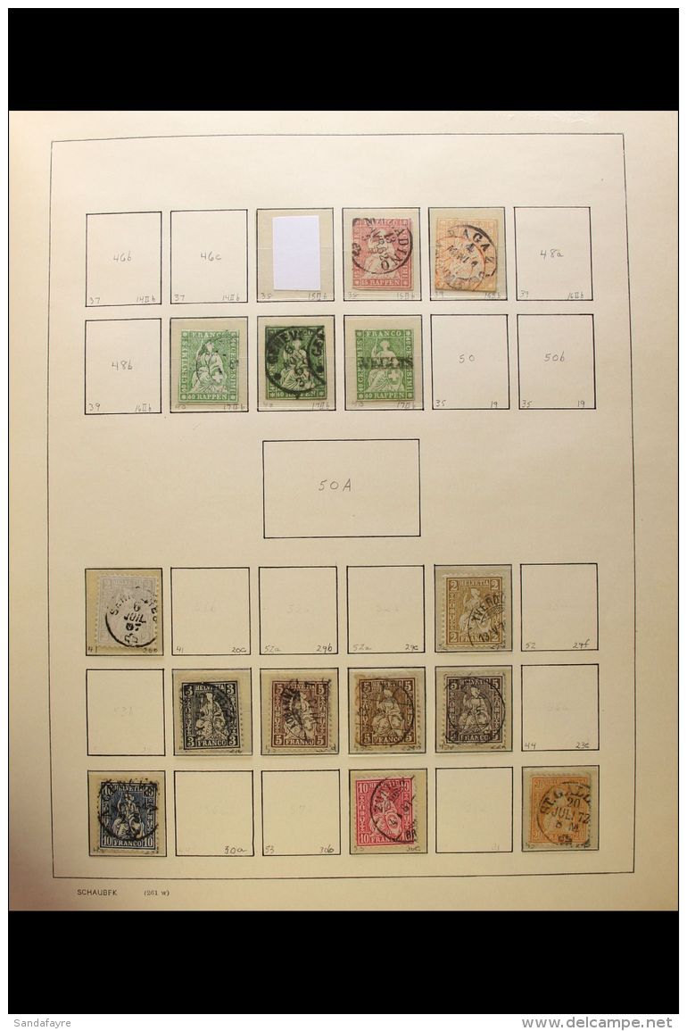 1852-1963 VALUABLE USED COLLECTION A Most Useful Collection Presented In An Old Printed "Schaubek" Album. Includes... - Other & Unclassified