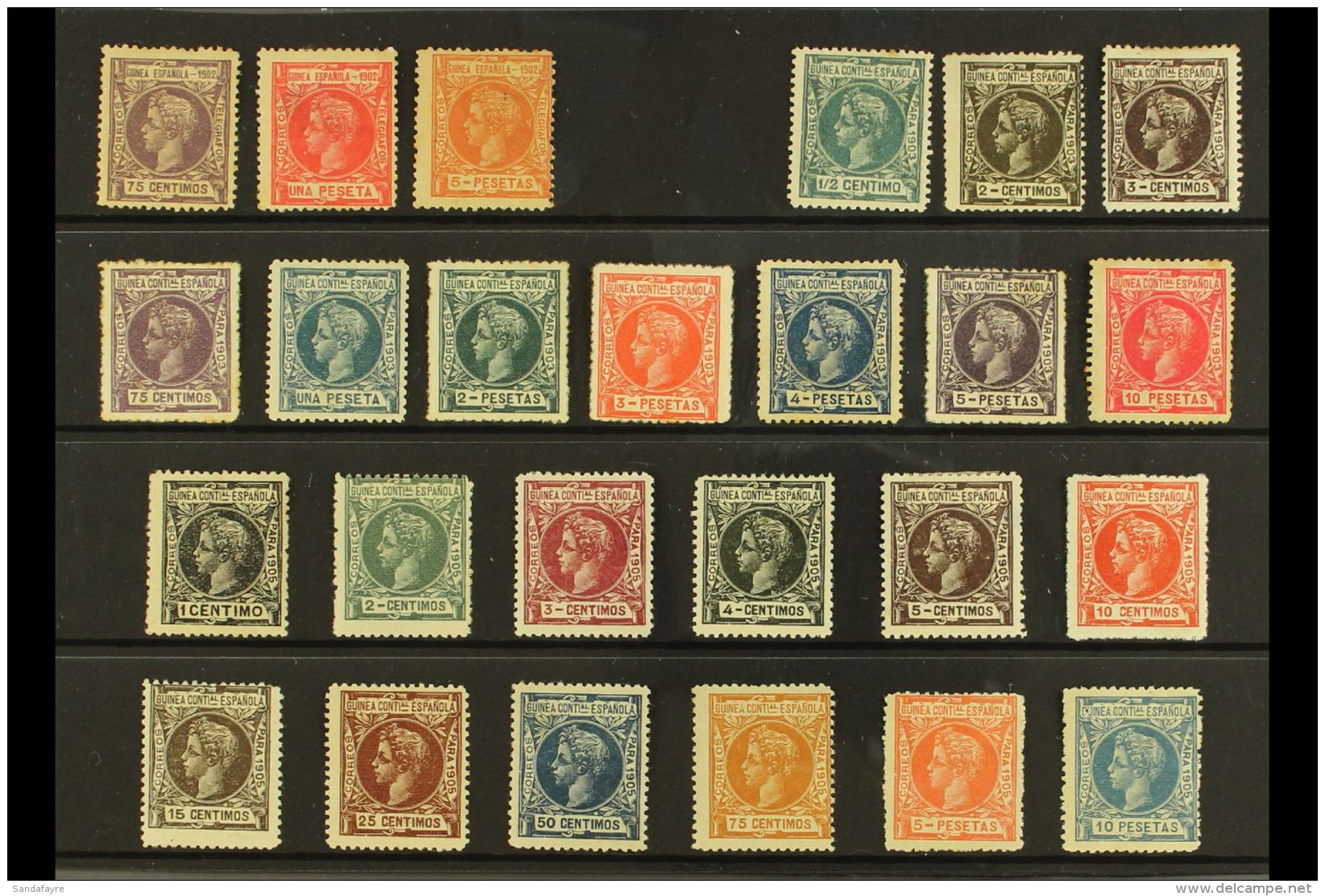SPANISH GUINEA 1902-05 ALL DIFFERENT Mint Or Unused Collection Inc 1902 75c, 1p And 5p, 1903 Values To 75c Plus... - Andere & Zonder Classificatie