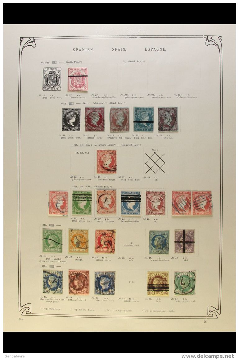 COLLECTION ON "SCHWANEBERGER" LEAVES 1850-1922 Mint And Used (mostly Used). From 1850 6c Black, Well Represented... - Altri & Non Classificati