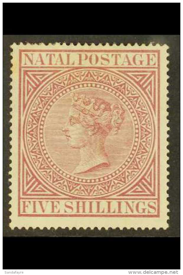 NATAL 1874-99 5s Maroon, Perf 15 X 15&frac12;, SG 71a, Mint, Light Toning In Margin At Top Left. For More Images,... - Zonder Classificatie