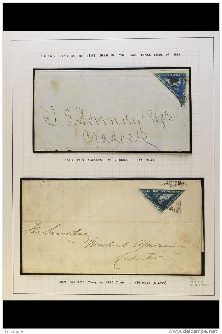 CAPE OF GOOD HOPE 1853-1904 INTERESTING USED COLLECTION With "Triangles" On Cover, Pairs &amp; Values To A... - Zonder Classificatie