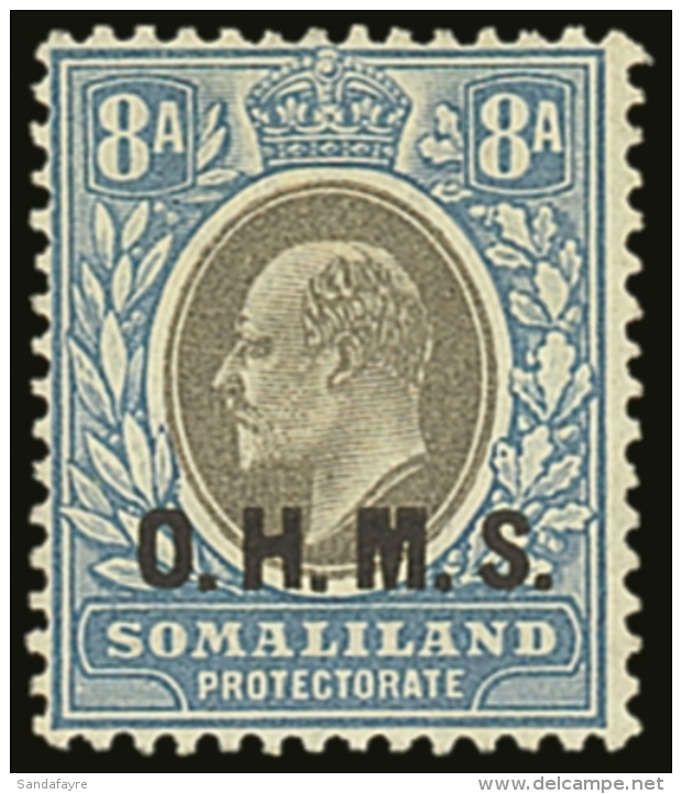 1904 OFFICIAL 8a Grey Black And Pale Blue SG O13, Very Fine Mint.  For More Images, Please Visit... - Somaliland (Protettorato ...-1959)