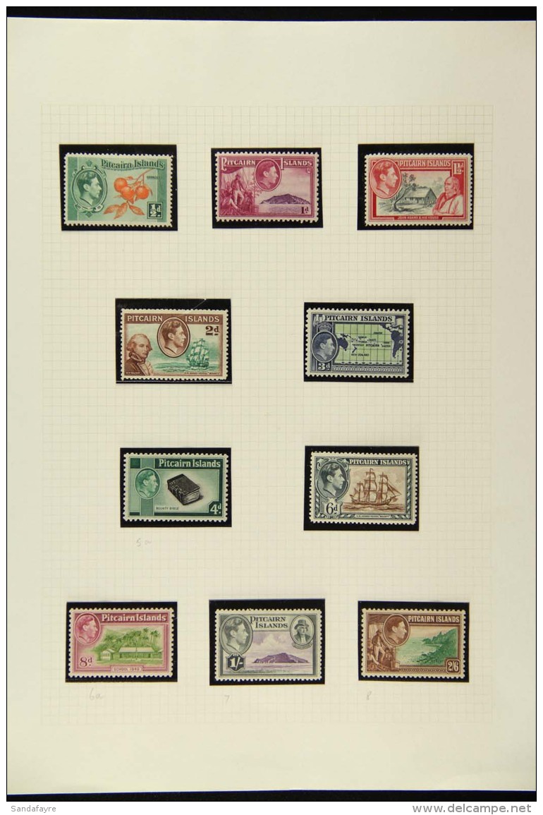 1940-52 KGVI MINT COLLECTION In Mounts On Album Pages. Complete Mint Collection, SG 1/16, Very Fine Mint (18... - Pitcairneilanden