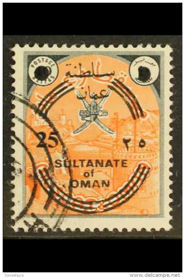 1972 25b On 40b Black And Red-orange, SG 145, Very Fine Used. For More Images, Please Visit... - Oman