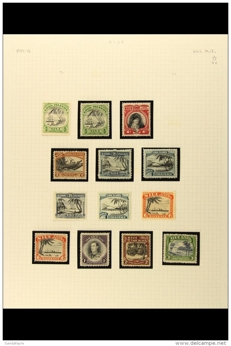 1902-67 FINE MINT COLLECTION Neatly Presented On Album Pages. Includes 1902 &frac12;d And 1d Two Different Of Each... - Niue
