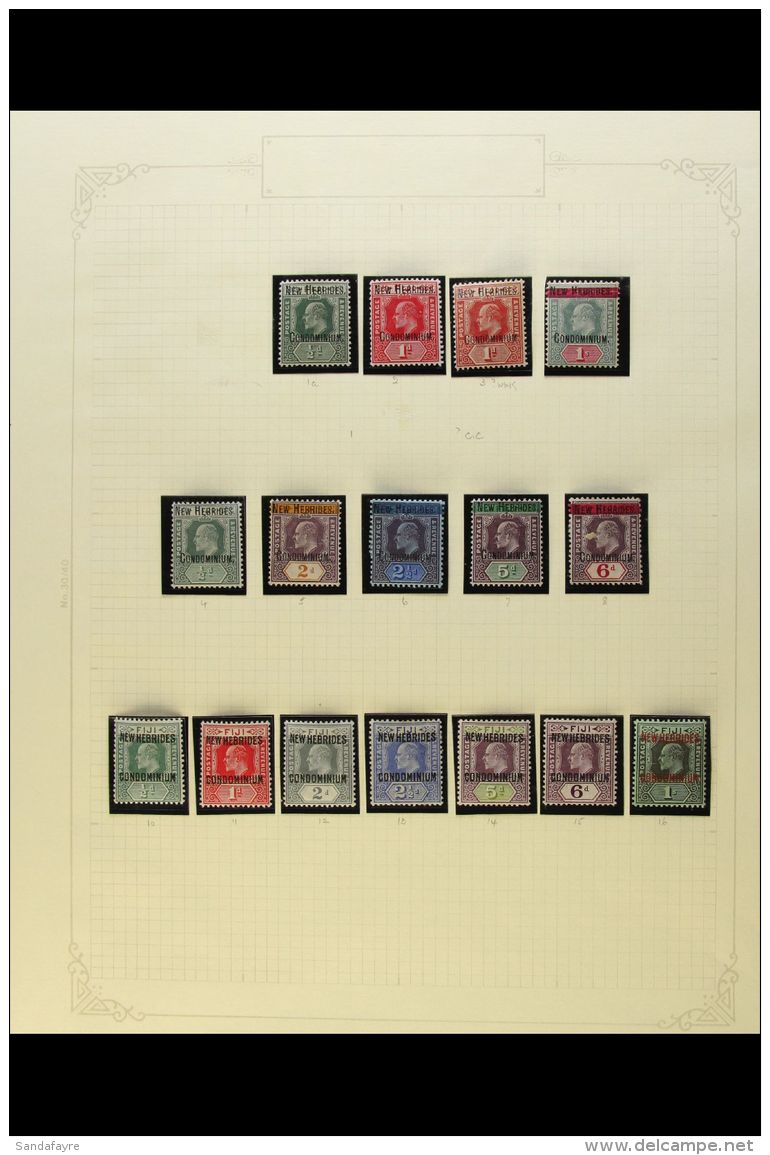 ENGLISH 1908-1953 FINE MINT COLLECTION In Hingeless Mounts On Leaves, All Different, Inc 1908 Opts Wmk MCA To 1s... - Altri & Non Classificati