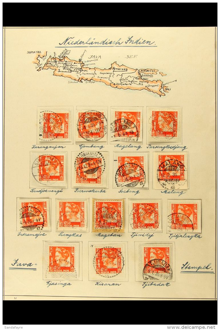INDIES - VERY FINE POSTMARKS COLLECTION Of 1930's And Early 1940's Issues Beautifully Identified And Displayed On... - Other & Unclassified