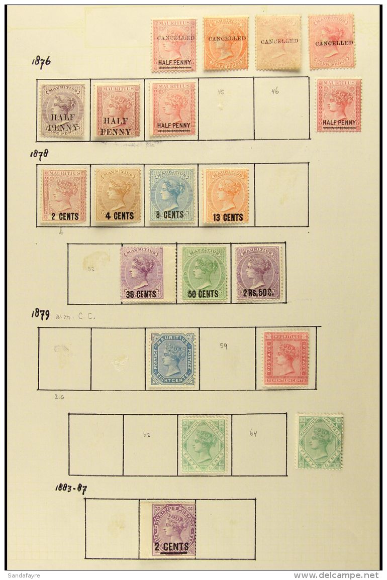 1858-1935 MINT COLLECTION On Album Pages. Includes 1858-62 "Britannia" Imperfs (4 Margins) Including (6d)... - Mauritius (...-1967)