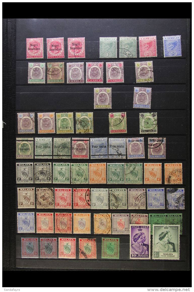 NEGRI SEMBILAN 1883-1955 VALUABLE MINT &amp; USED COLLECTION On Stock Book Pages. Includes SUNGEI UJONG 1883-84... - Altri & Non Classificati
