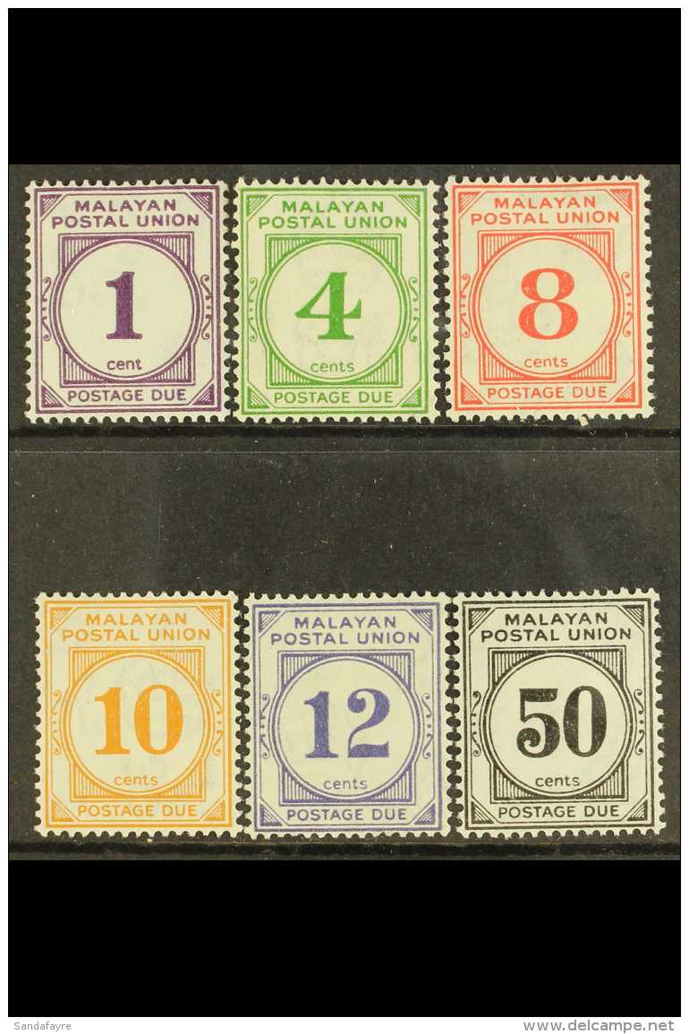 MALAYA POSTAL UNION 1936-38 Postage Due Set, SG D1/6, Very Fine Mint (6 Stamps) For More Images, Please Visit... - Andere & Zonder Classificatie