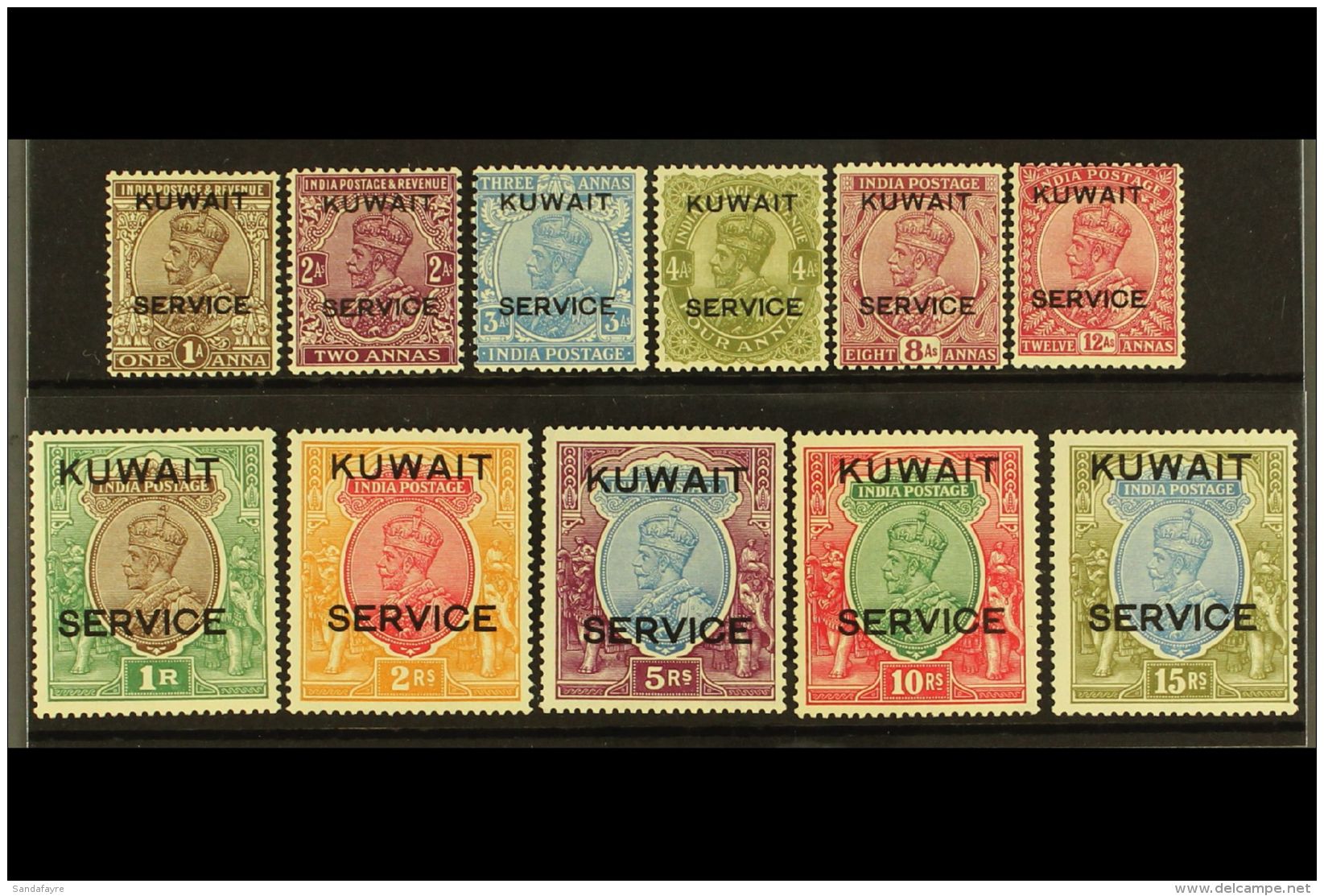 OFFICIAL 1929-33 (wmk Mult Stars) Complete Set, SG O16w/27, Very Fine Mint. (11 Stamps) For More Images, Please... - Kuwait