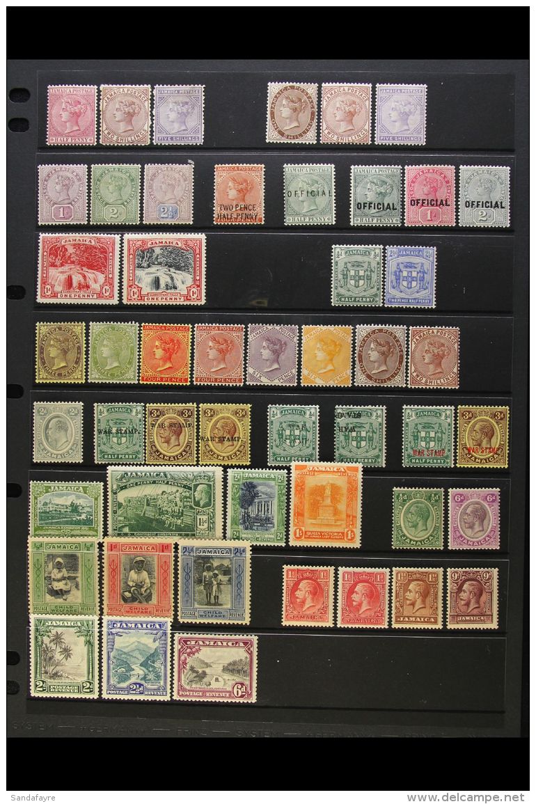 1870-1952 MINT COLLECTION On Stock Pages, ALL DIFFERENT, Inc 1870-83 &frac12;d, 2s &amp; 5s, 1883-97 1s, 2s &amp;... - Giamaica (...-1961)