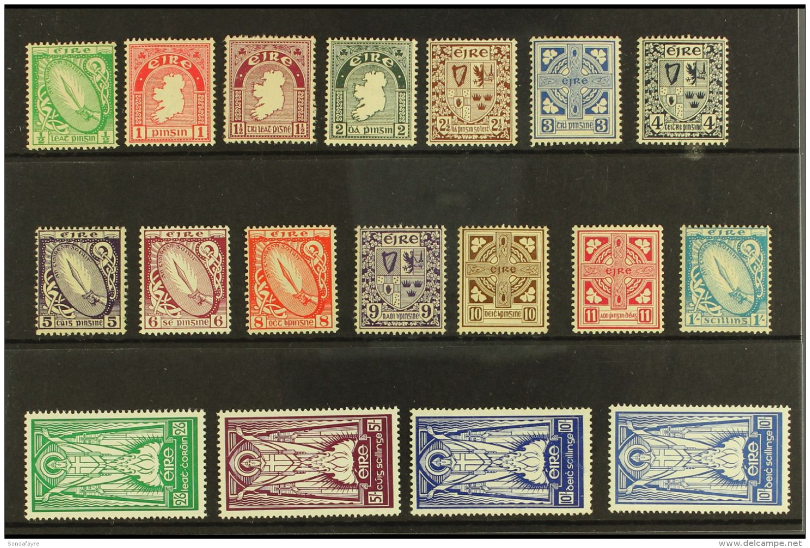 1940-68 Definitives, Complete Wmk "e" Set With Additional 10s Shade, SG 111/25ba, &frac12;d &amp; 1s Are Lightly... - Other & Unclassified