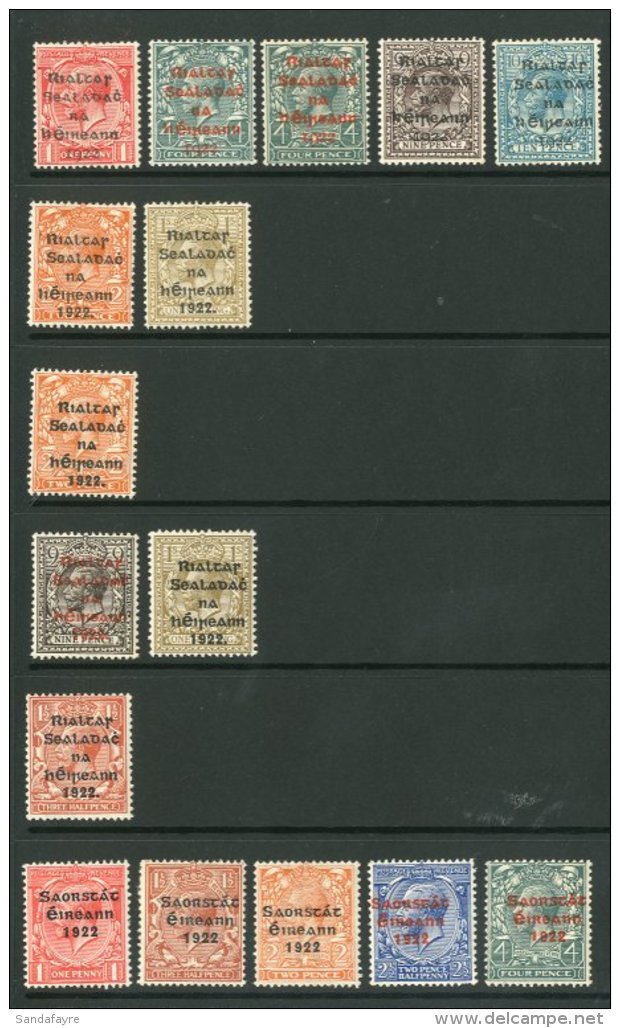 1922-23 OVERPRINTS Fine Mint Collection With 1922 First Opts To 9d And 10d, Second Opts 3d And 1s, 1922 (Jun-Aug)... - Andere & Zonder Classificatie