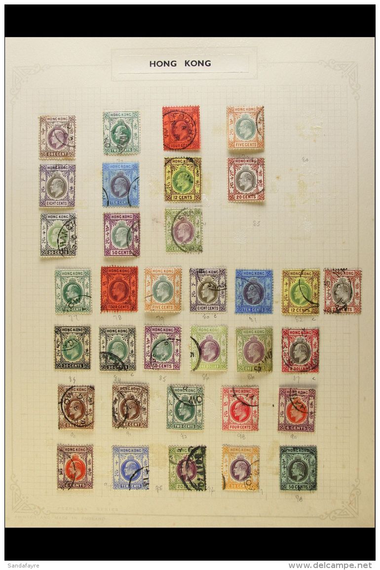 1903-1949 USED COLLECTION On Leaves, Chiefly All Different, Many Stamps Cancelled By Various Treaty Ports... - Altri & Non Classificati